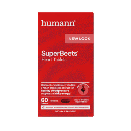 HumanN SuperBeets Heart Tablets 500mg front view