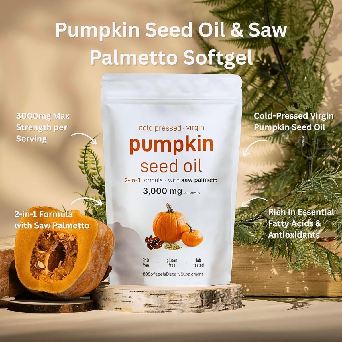 HWAXIGO Pumpkin Seed Oil Capsules in a daily supplement organizer