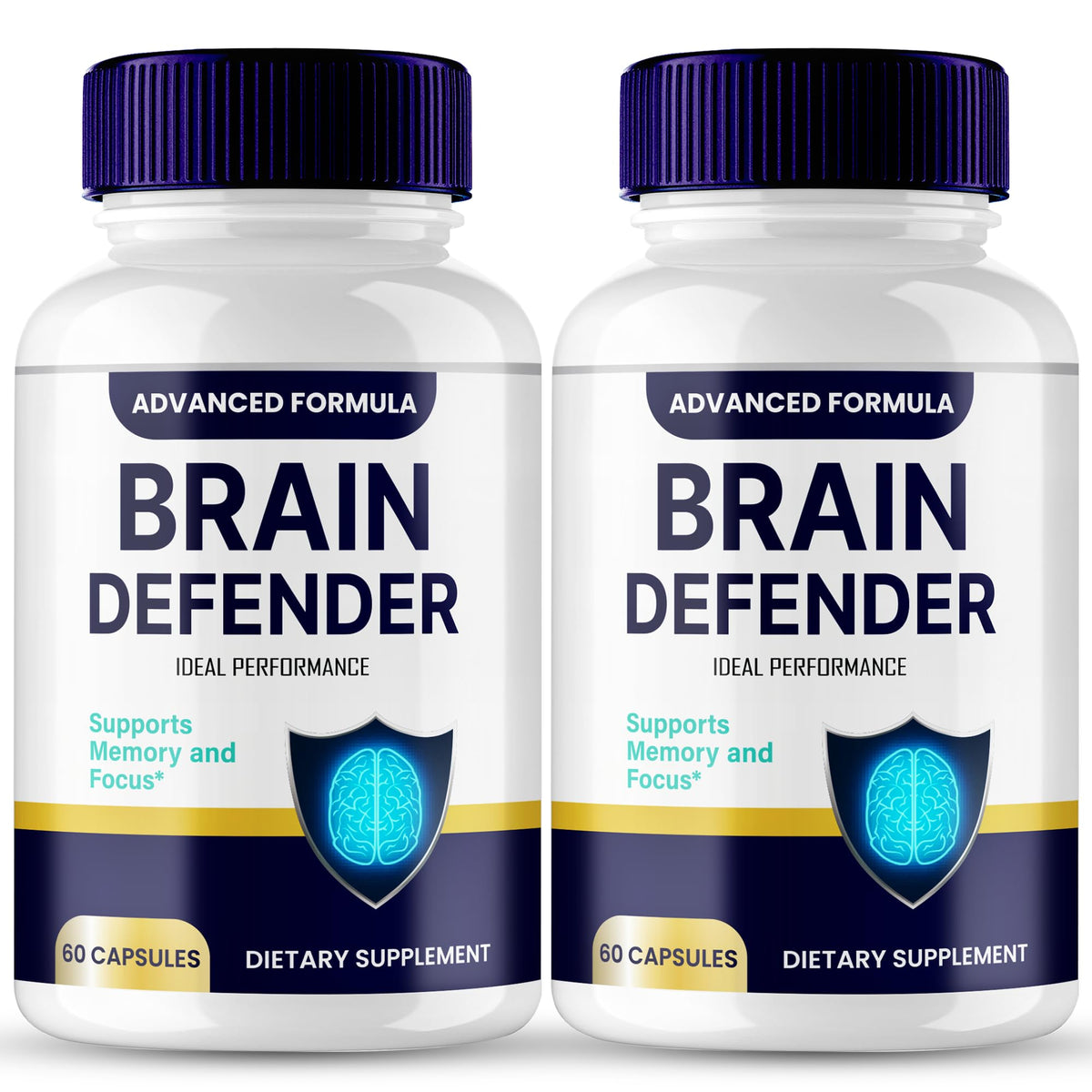 IDEAL PERFORMANCE Brain Defender Supplement 2 Pack front view