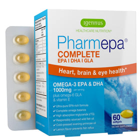 Igennus Pharmepa rTG Omega 3 1000mg softgel front view