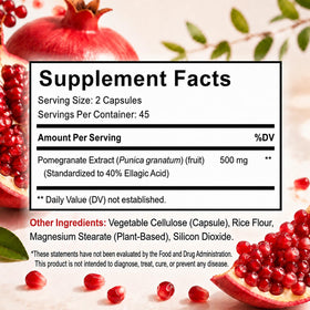 Ikokei Organic Pomegranate Extract Capsules side view
