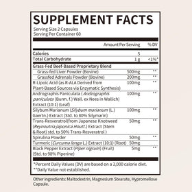 iMATCHME Grass Fed Beef Organ Supplement on a wooden table