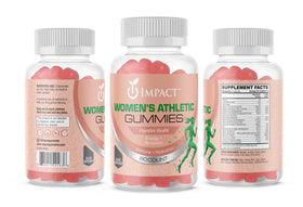 IMPACT Multivitamin Gummies for Women being poured out of the bottle