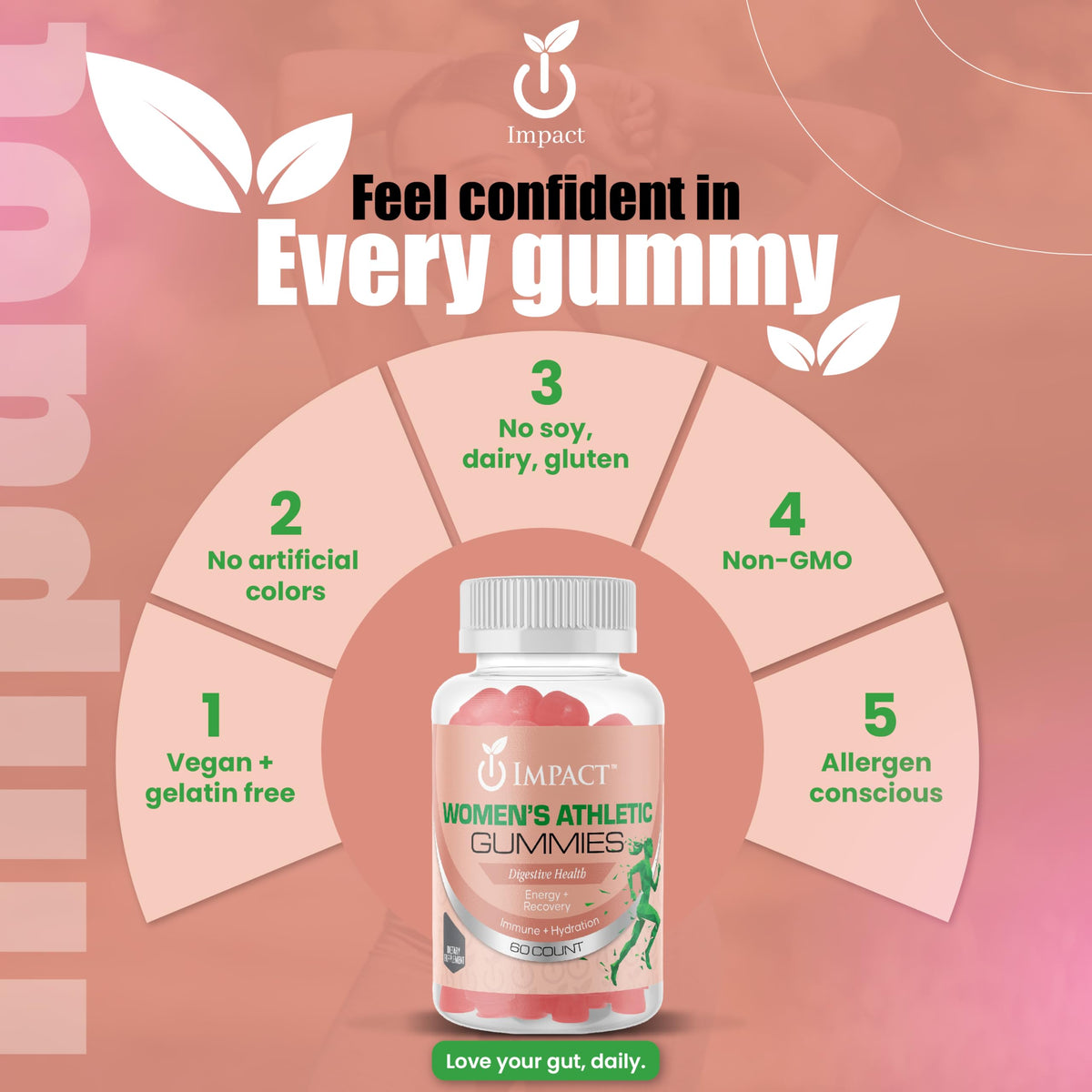 IMPACT Multivitamin Gummies for Women nutritional information