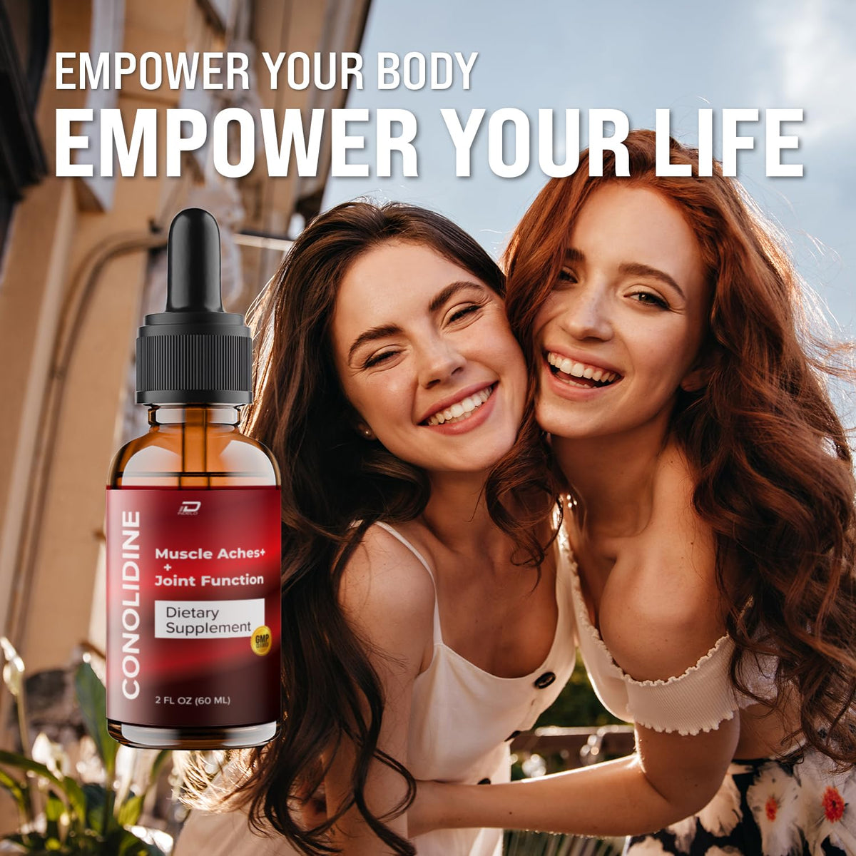 Indelo Conolidine Liquid Drops 60 mL bottle on a table