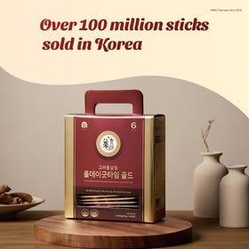 Individual PNBG Korean Red Ginseng Shot packet on table