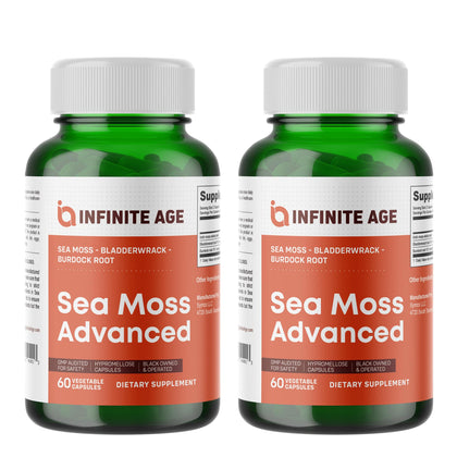 INFINITE AGE Sea Moss Capsules 1250mg front view
