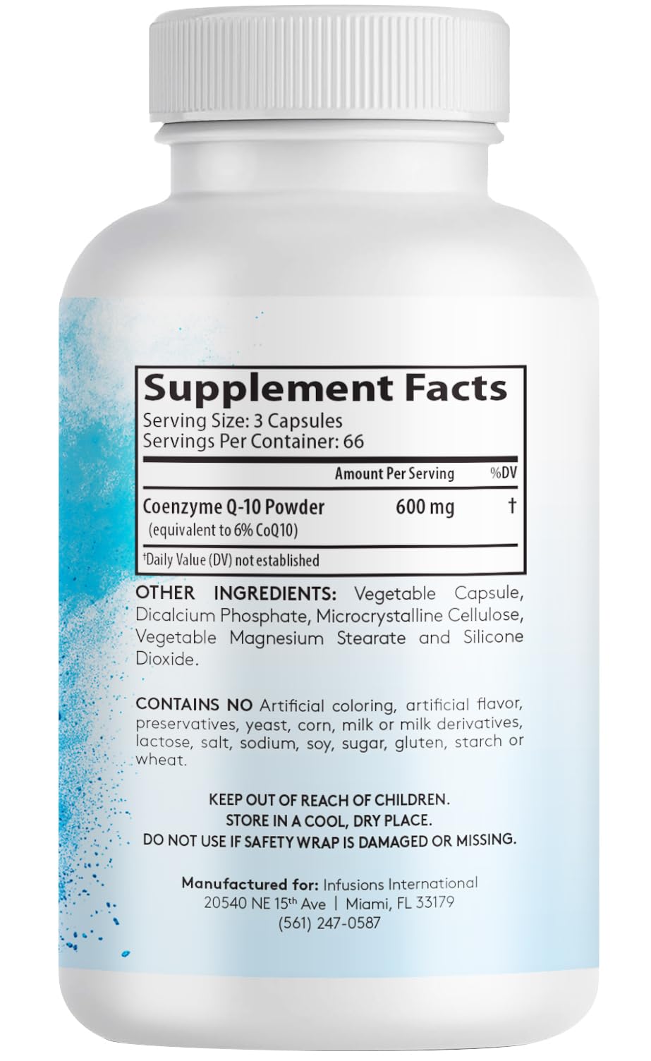 Infusions CoQ10 bottle with 200 vegetable capsules