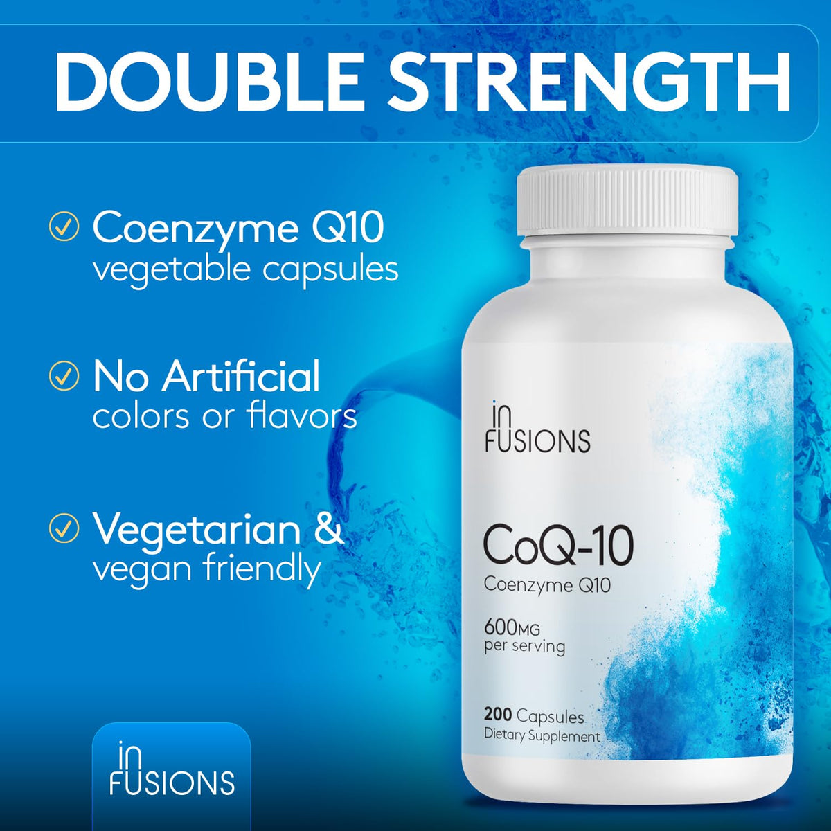 Infusions CoQ10 capsules with measuring spoon