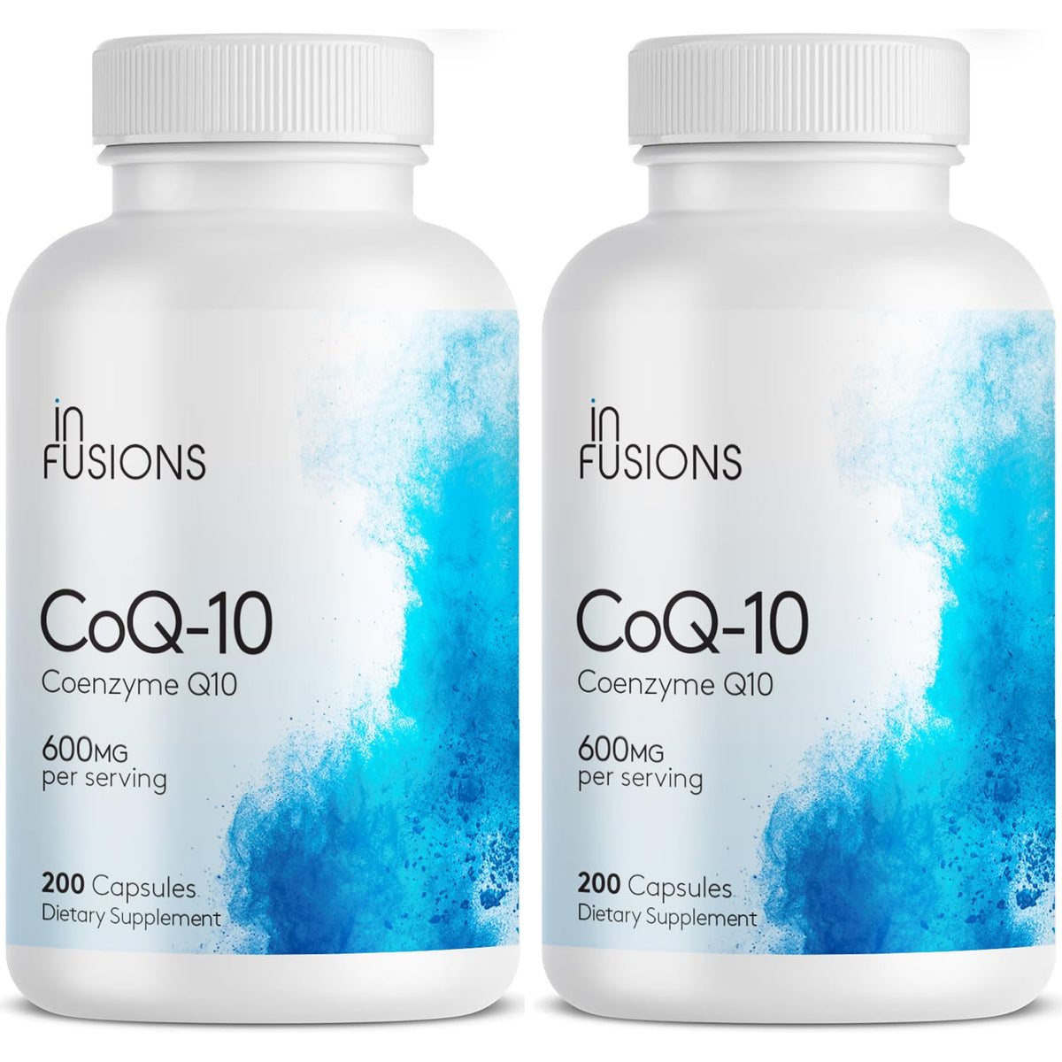 Infusions International CoQ10 600mg 200 capsules front view