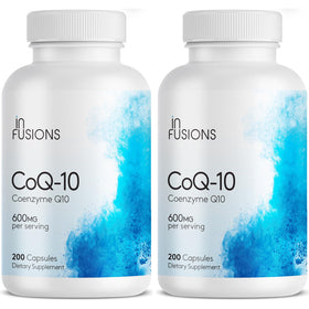 Infusions International CoQ10 600mg 200 capsules front view