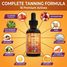 Ingredients list of Clean Nutraceuticals MelaVibe Internal Tanning Drops