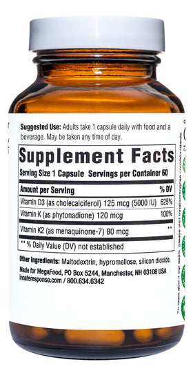 Innate Response Formulas Vitamin D3 5000 IU 60 Capsules side view