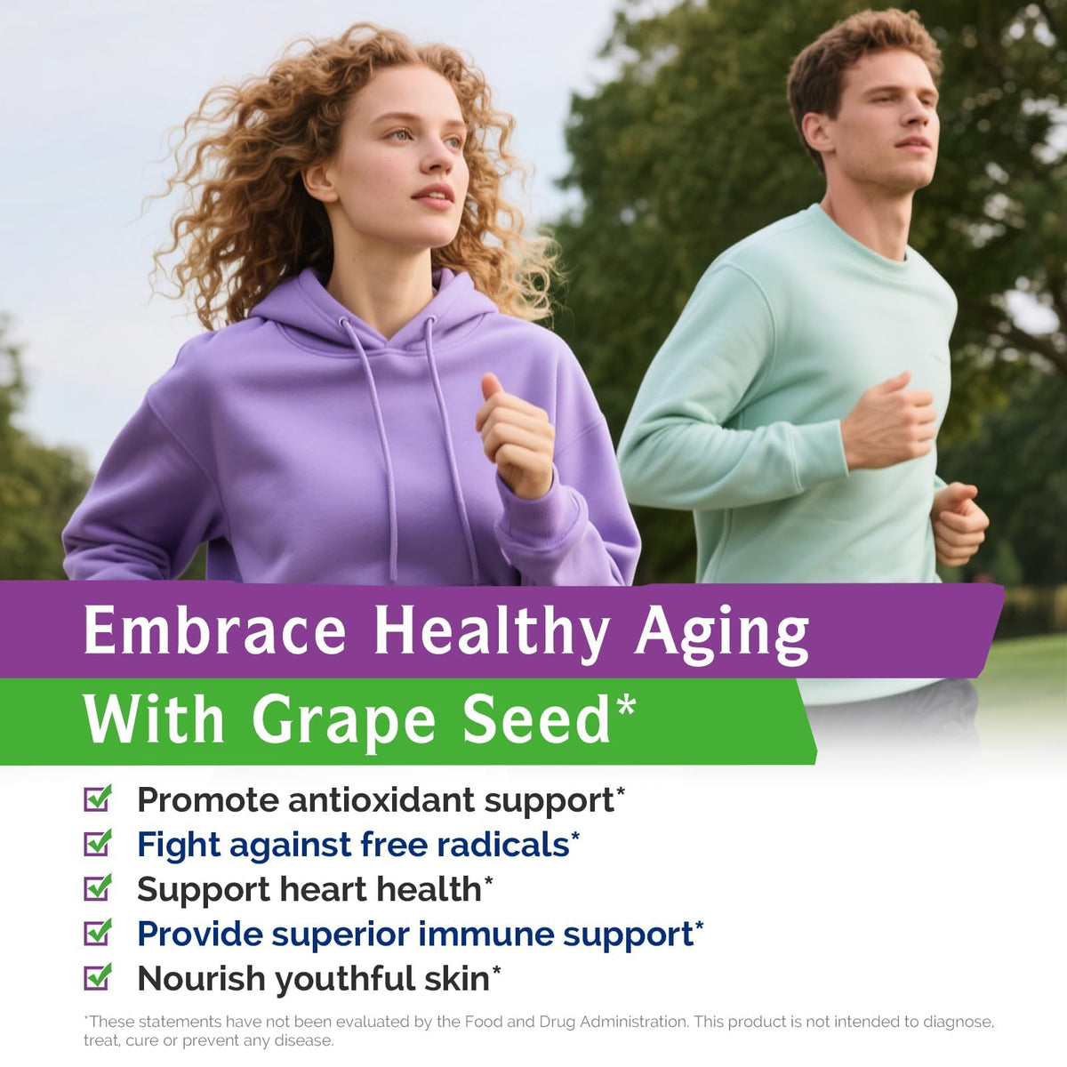 Innate Vitality Grape Seed Extract Capsules on a wooden table