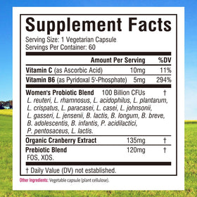 Innate Vitality Probiotics for Women side view showing capsule details