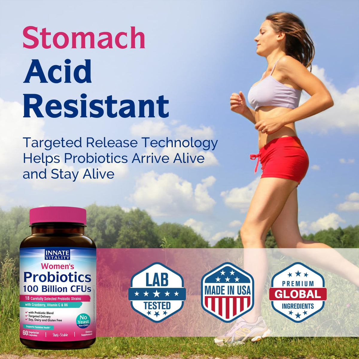 Innate Vitality Probiotics for Women with vitamin C and B6