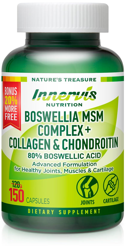 INNERVISNUTRITION Boswellia MSM Complex 150 capsules front view