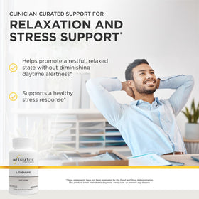 Integrative Therapeutics L-Theanine 60 capsules side view