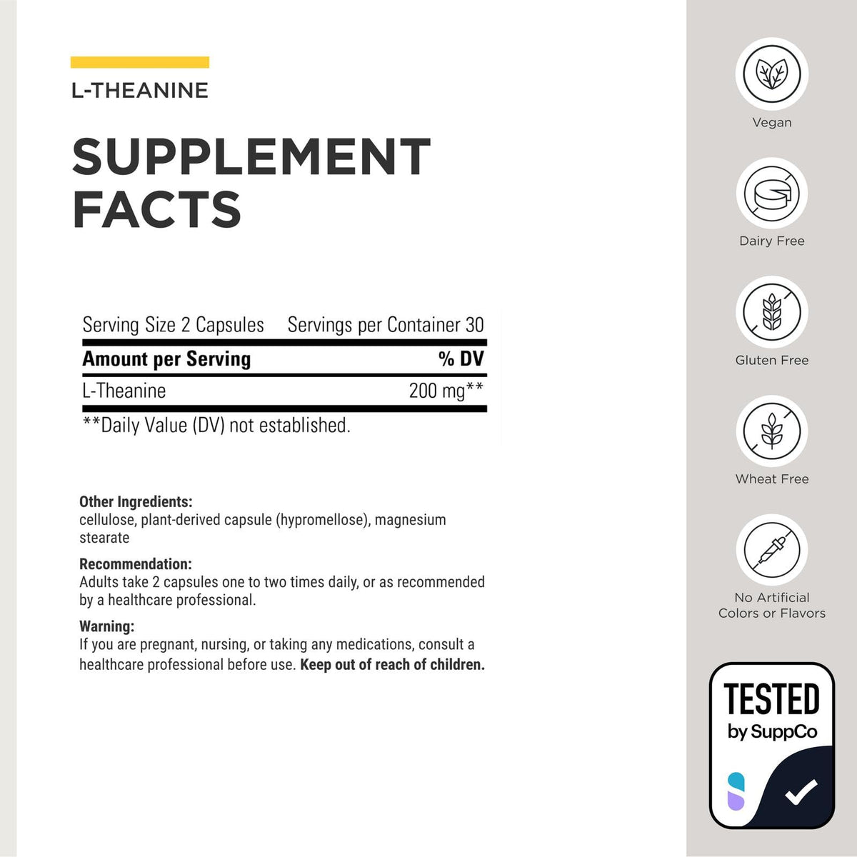 Integrative Therapeutics L-Theanine bottle with label