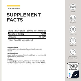 Integrative Therapeutics L-Theanine bottle with label
