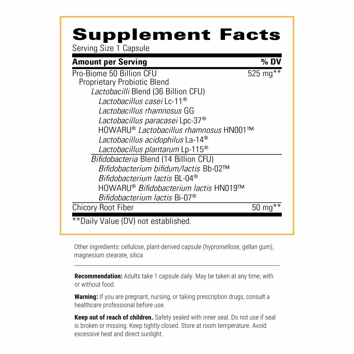Integrative Therapeutics Pro-Biome 30 Capsules side view