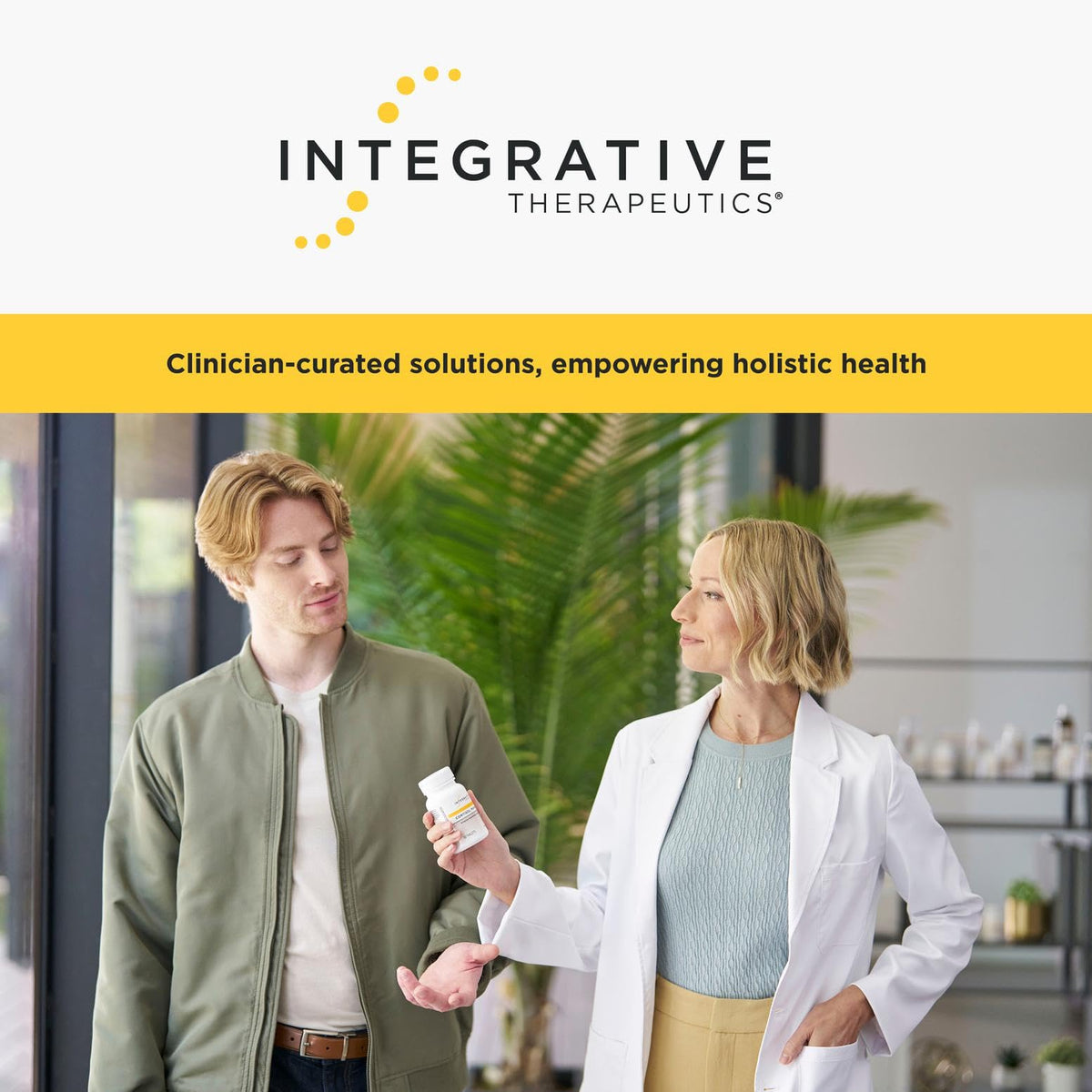 Integrative Therapeutics Pro-Biome 30 Capsules with a glass of water