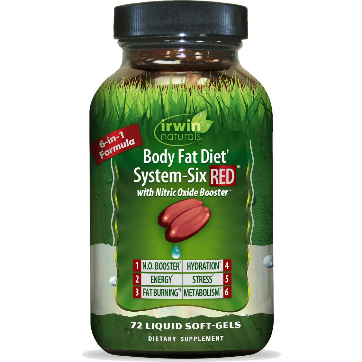 Irwin Naturals Body Fat Diet System-Six RED 72 ct front view