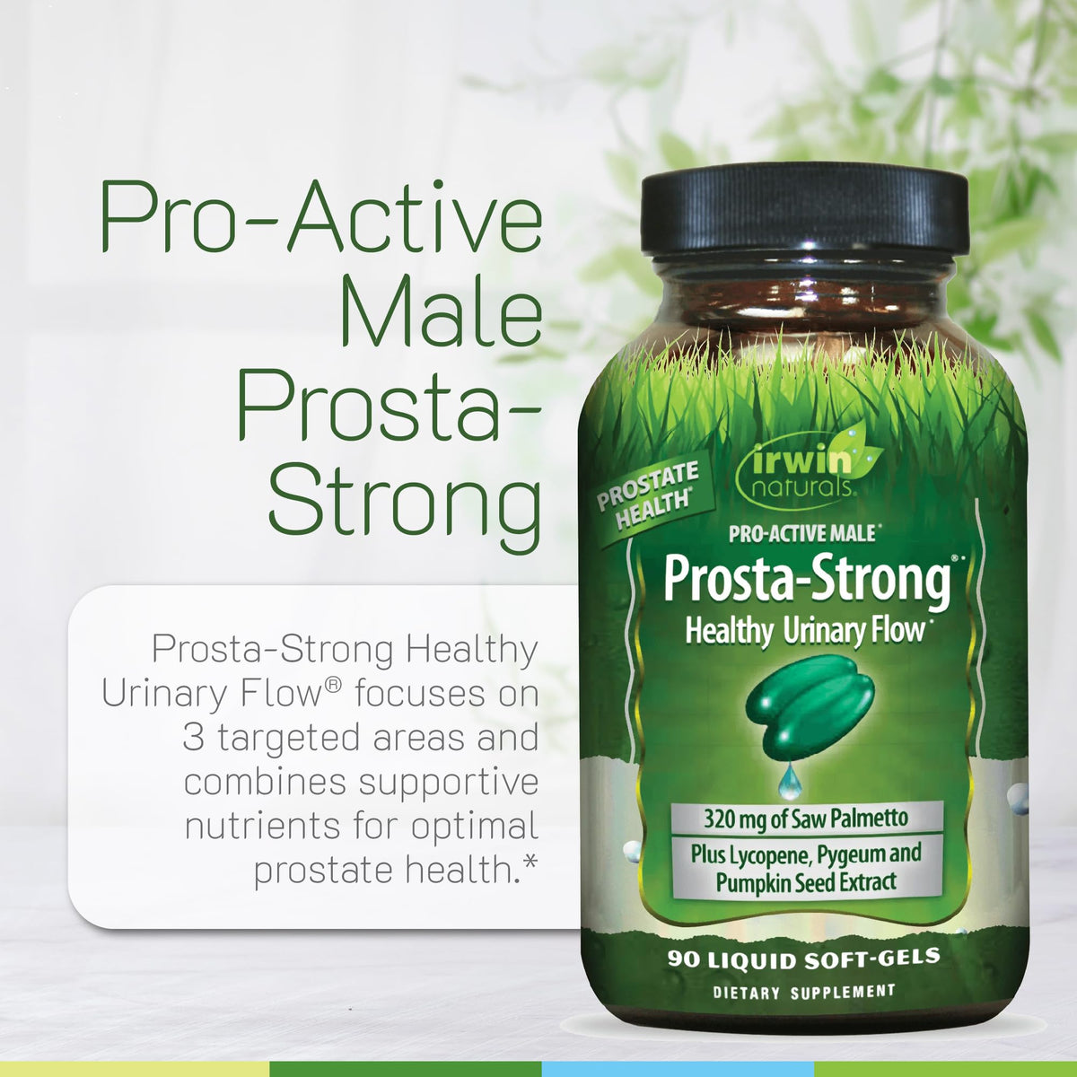Irwin Naturals Prosta-Strong ingredients close-up