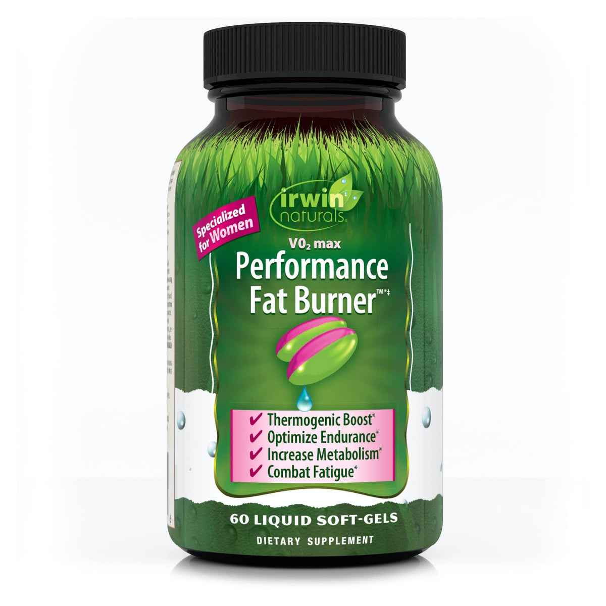 Irwin Naturals VO₂ Max Performance Fat Burner 60 Liquid Softgels front view