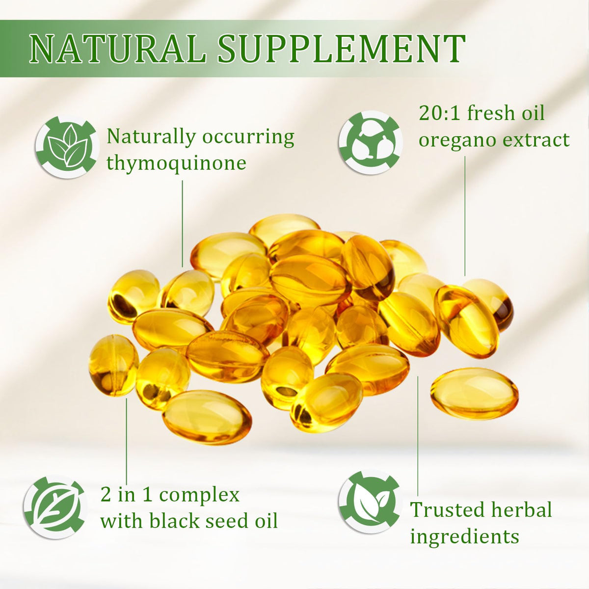 ixarco Oil of Oregano with Black Seed Oil Softgels nutritional information