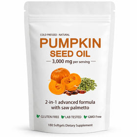 ixarco Pumpkin Seed Oil Capsules front view with softgel details