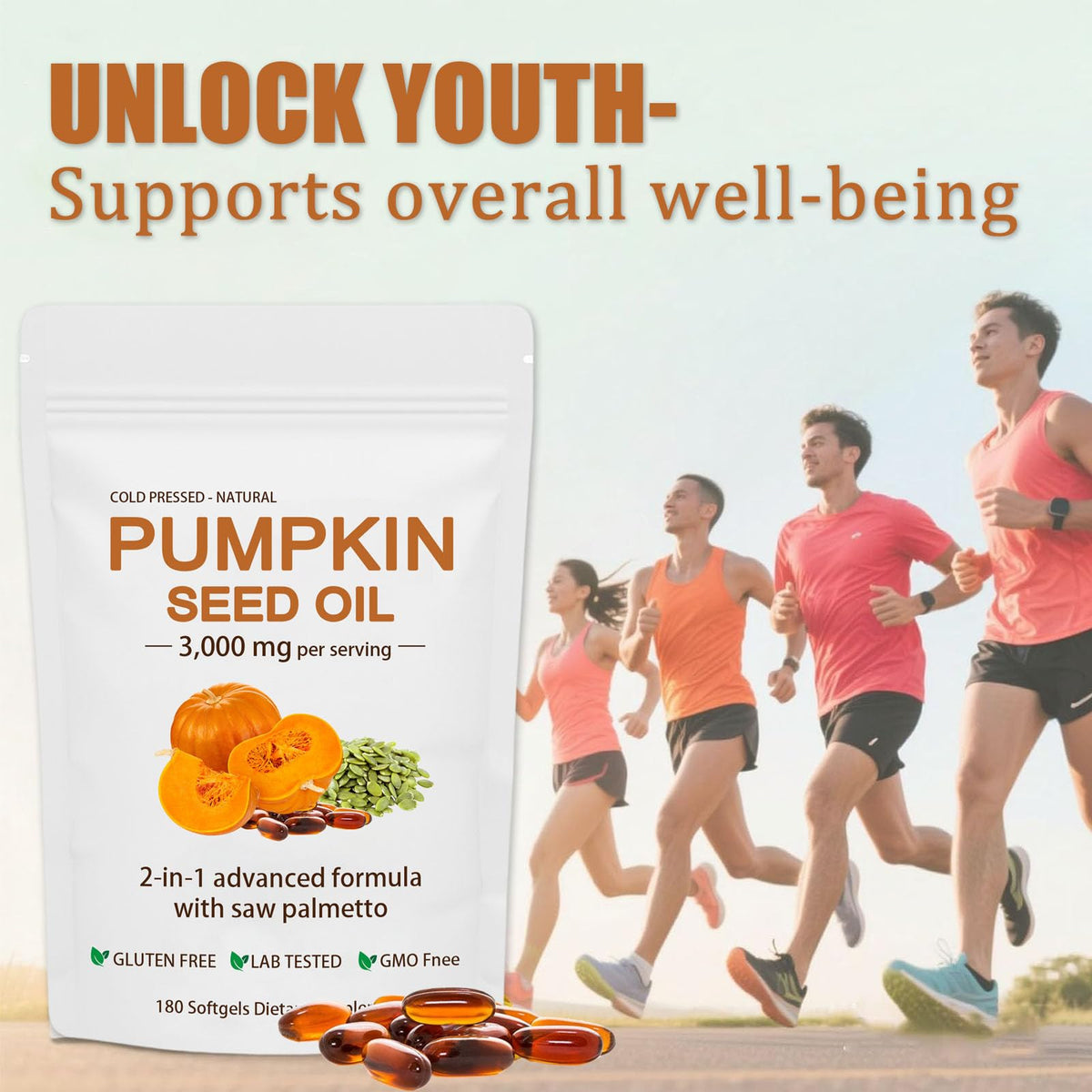 ixarco Pumpkin Seed Oil Capsules showing the cold-pressed ingredient label