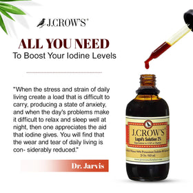 J. CROW'S Lugol's Iodine Solution in kitchen setting