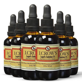 J. CROW'S Lugol's Solution of Iodine 2% 2 oz bottle front view
