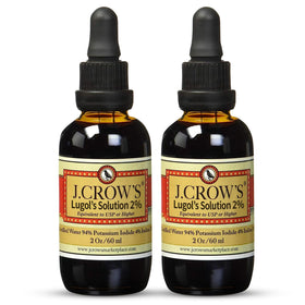 J. CROW'S Lugol's Solution of Iodine 2% 2 oz front view