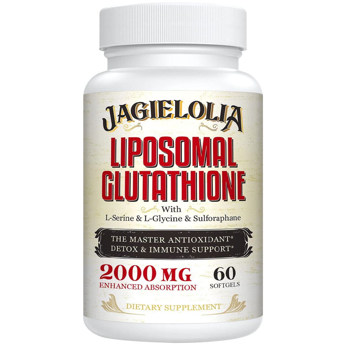 Jagielolia Liposomal Glutathione 2000 mg softgels front view