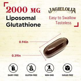 Jagielolia Liposomal Glutathione 2000 mg softgels in hand