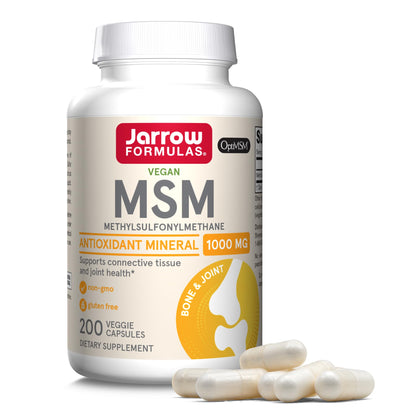 Jarrow Formulas MSM Capsules 1000 mg front view of the bottle