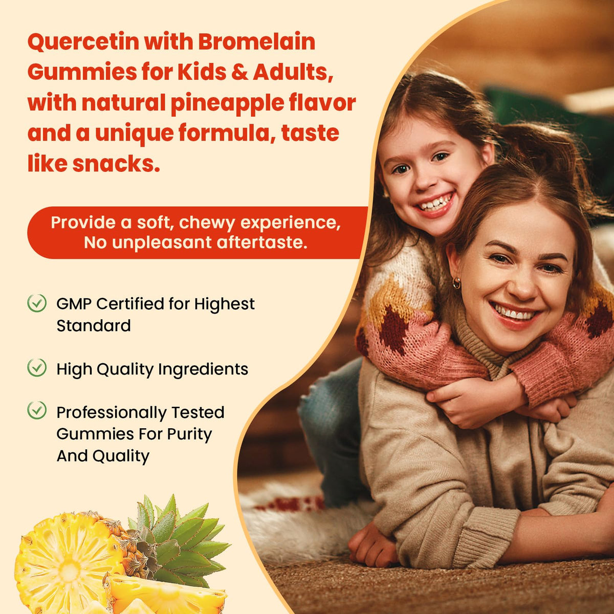 JIANKYTZ Quercetin Gummies with ingredients listed on the back
