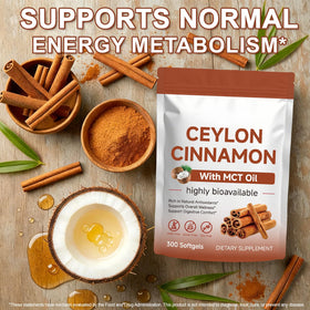 JINNAGLTU Ceylon Cinnamon Softgels 600mg in a travel pouch