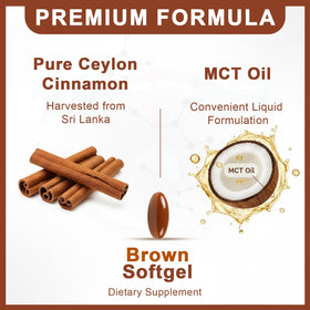 JINNAGLTU Ceylon Cinnamon Softgels 600mg with MCT Oil