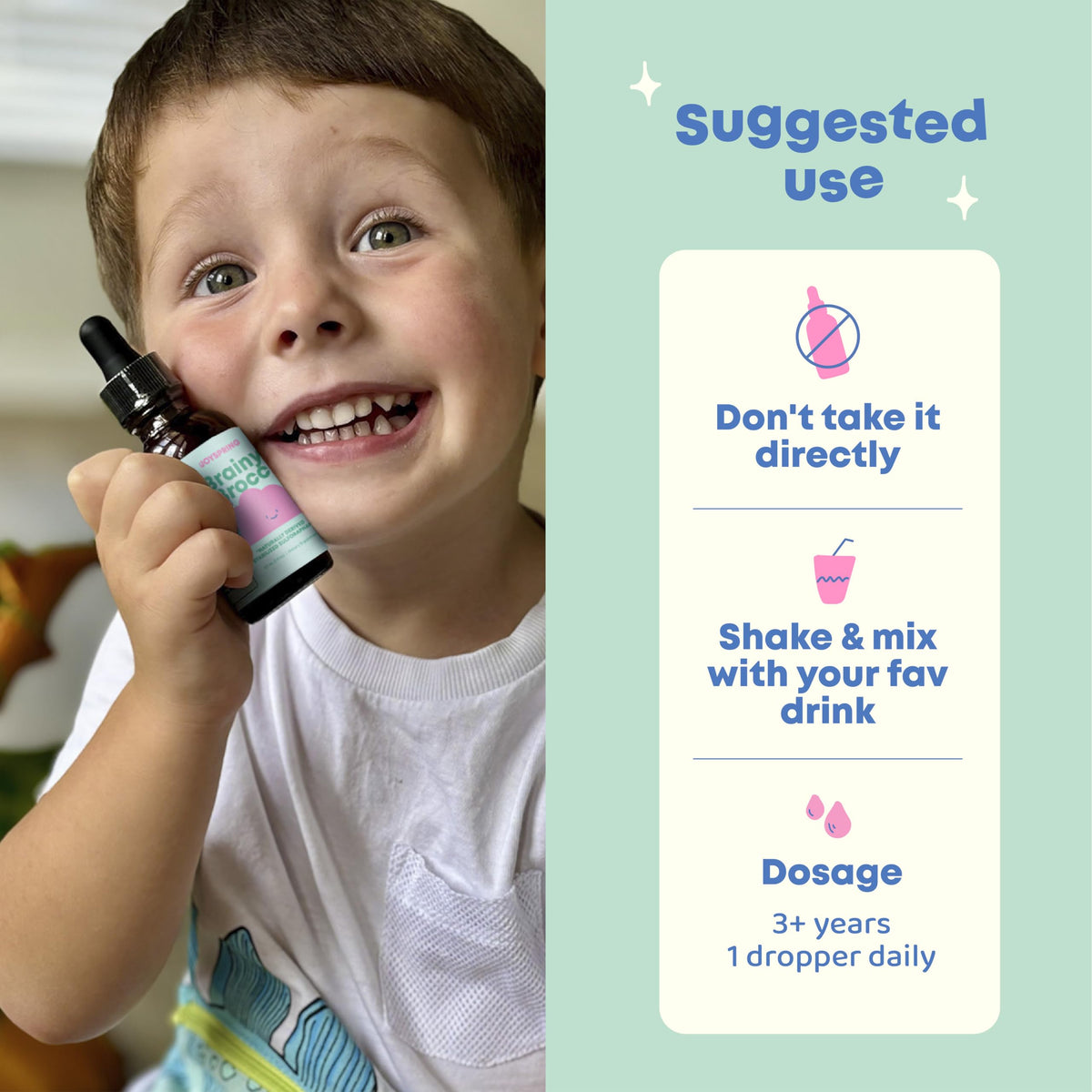 JoySpring BrainyBrocc Kids Sulforaphane Drops ingredients list