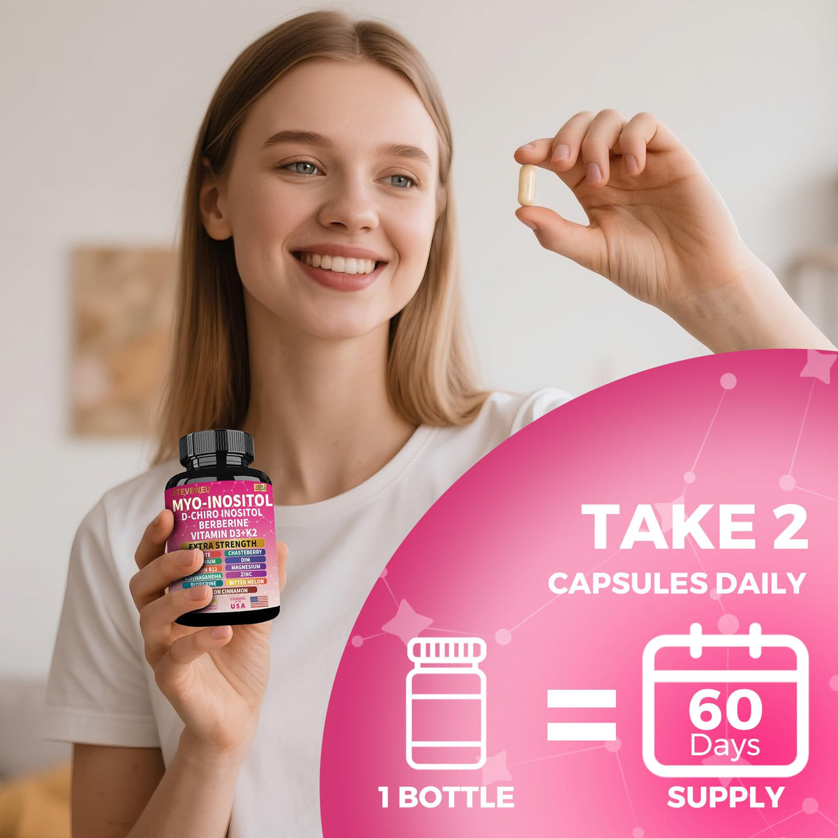 JTEVEweu Myo Inositol Supplement packaging details