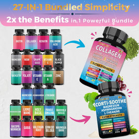 JTEVEweu Shining Serenity Set side view of collagen support bottle