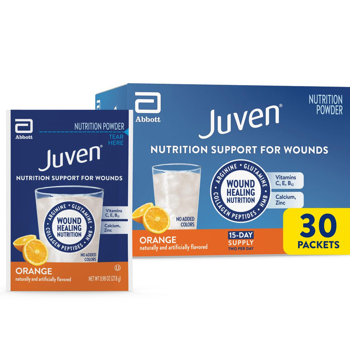 Juven Nutrition Support for Wound Healing Orange flavour packaging front view