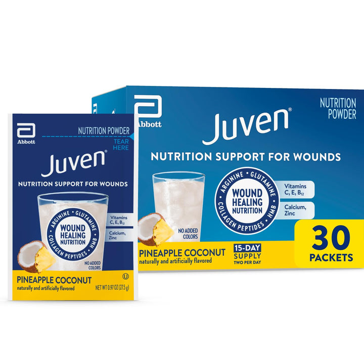 Juven Nutrition Support for Wound Healing Pineapple Coconut flavour box front view