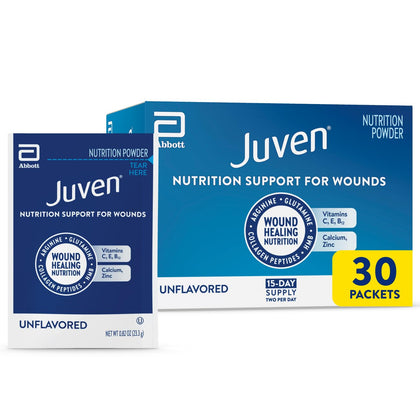 Juven Nutrition Support for Wound Healing unflavored powder packaging
