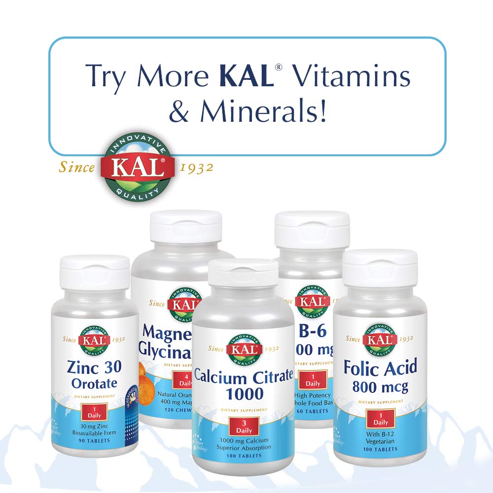 KAL Cal/Mag/Zinc Supplement close-up of tablets
