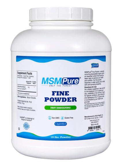 KALA HEALTH MSMPure MSM Powder 10 lb front view