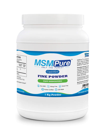 KALA HEALTH MSMPure MSM Powder 2.2 lb fine crystals front view